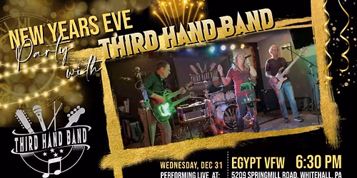 Third Hand Band Rocks New Years Eve @ Egypt VFW \ud83c\udfb5 \ud83c\udfb8 \ud83d\udd14