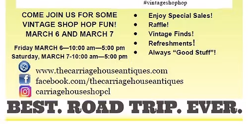 Vintage Shop Hop at Carriage House Antiques