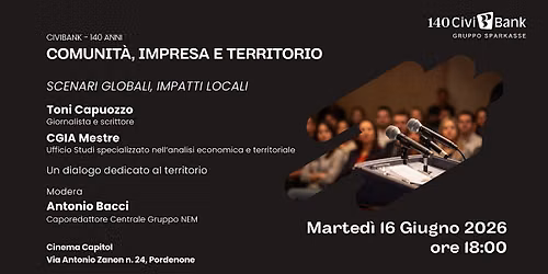 COMUNIT\u00c0, IMPRESA E TERRITORIO - Scenari globali, impatti locali