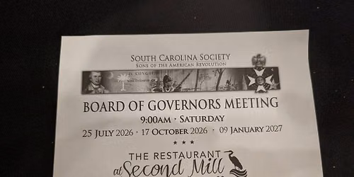 South Carolina Society, Board of Governors Meeting