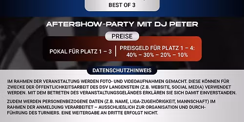 1.DARTTURNIER DES DSV LANGENSTEIN