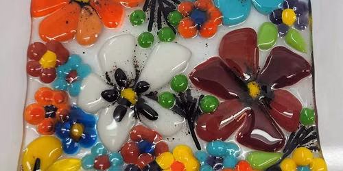 Fused Glass Flower Dish