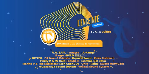 L\u2019Enceinte Festival #2 \u2013 3, 4 & 5 juillet 2026