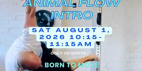 STAND Movement Culture presents: Animal Flow\u00ae Intro Workshop