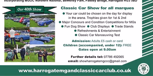 Harrogate MG and Classic Car Club - Harrogate MG 2026 \/ MGOC Northern National