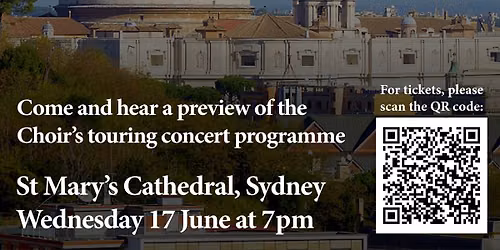 St Mary's Cathedral Choir Pre-Tour Concert