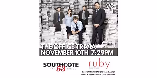 The Office Theme Trivia @ Southcote 53