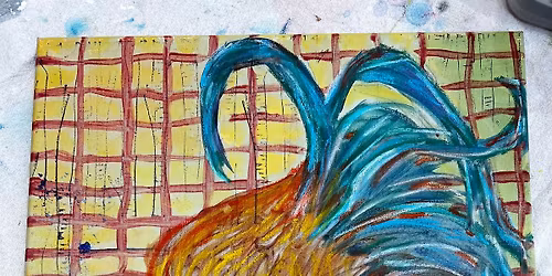 Sip n paint with Lori.. it\u2019s all about CHICKENS\u2665\ufe0f