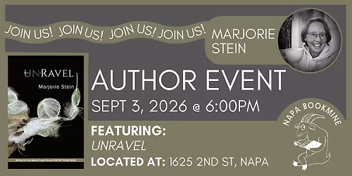 Author Event: UnRavel by Marjorie Stein