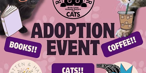 Adoption Event: Books, Coffee & Cats!