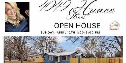Open House 4049 Huaco Ln Sunday April 12th 1-4