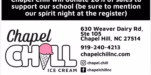 Morris Grove Spirit Night @ Chapel Chill