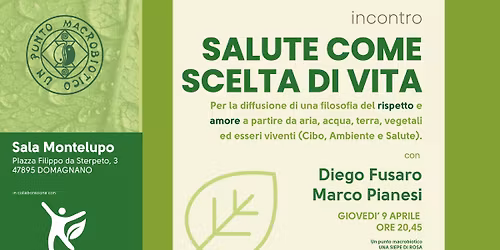 SALUTE COME SCELTA DI VITA incontro con Diego Fusaro e Marco Pianesi