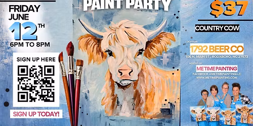 Country Cow Paint Party