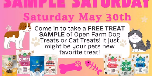 Pet Valu South Sample Saturday!
