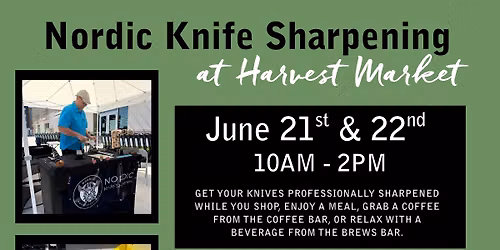 On-Site Knife Sharpening at Harvest Market