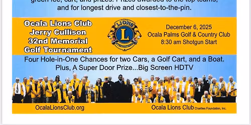 Ocala Lions Club Jerry Cullison 32nd Memorial Golf Tournament 