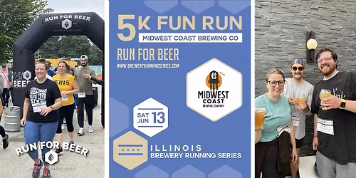 5k Fun Run x Midwest Coast Brewing | 2026 IL Brewery Running Series