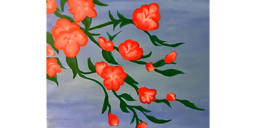 Hot Pink Flowers - Paint and Sip in Orlando | Classpop!\u2122