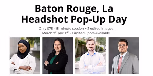 Baton Rouge, La, Headshot Pop-Up Day!