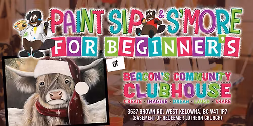 Paint, Sip & S'more Party - Holiday in the Highlands