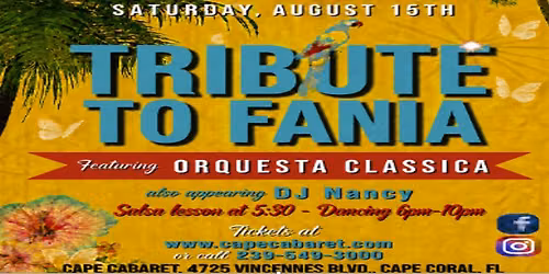 TRIBUTE TO FANIA with Orquesta Classica