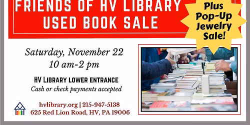 Friends of Huntingdon Valley Library Used Book Sale