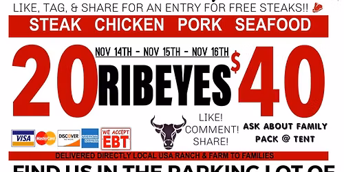 20 RIBEYES $40 \/ HUGE TRUCKLOAD MEAT SALE IN ROSWELL, NM @ TRACTOR SUPPLY
