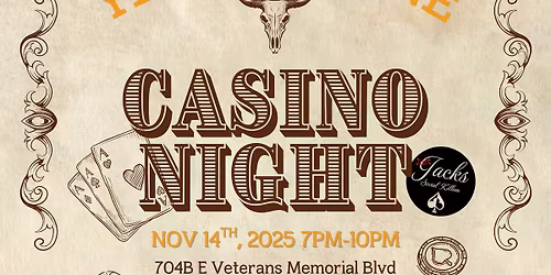 YELLOWSTONE CASINO NIGHT- Benefitting New Life Village