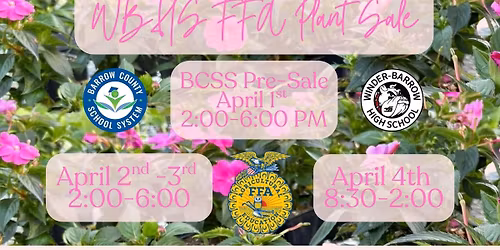 WBHS FFA Spring Plant Sale