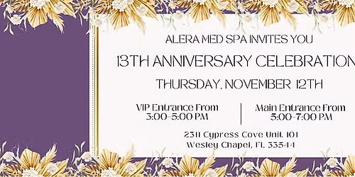 Alera Med Spa 13th Anniversary Celebration