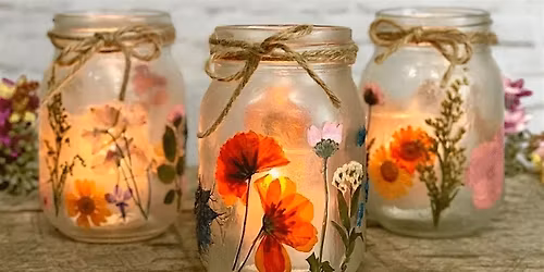 Pressed Flower Lanterns | Creative Art Social at Art Club Coffee