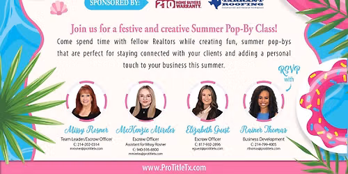 Summer Creative Pop-By Class