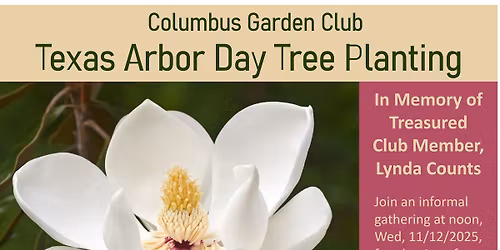Texas Arbor Day Planting in Memory of Lynda Counts