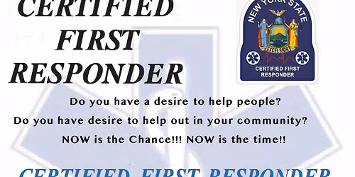 Certified First Responder - CFR course