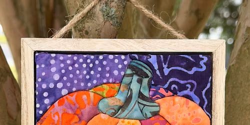 SMP October 17th, 12:00-3:00pm, Kinusaiga Fabric Pumpkin Collage with Laura Laird Artist
