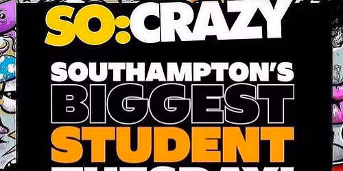 SO:CRAZY -  EVERY TUESDAY -  21st October 2025 -  \u00a31 DOUBLES ALL NIGHT.