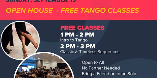 Fall Open House - Free Classes at our Matinee Milonga