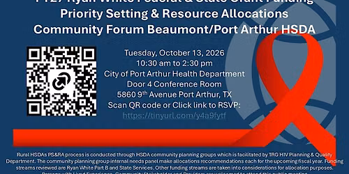 FY27 Beaumont\/Port Arthur PSRA & State of HIV  Community Forum