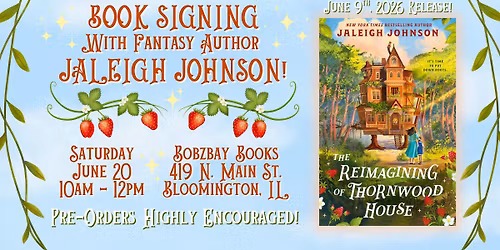 Book Signing with Fantasy Author Jaleigh Johnson at Bobzbay Books!
