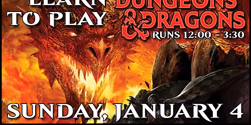 Sunday Dungeons & Dragons: Learn-to-Play Day - JANUARY