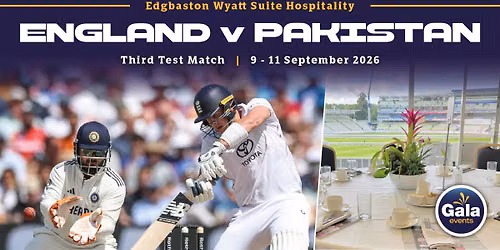 Test Series Hospitality Packages -  England V Pakistan 2026