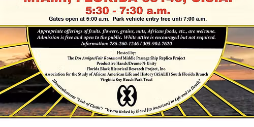 2026 Annual Sunrise  Ancestral Remembrance of the Middle Passage Ceremony