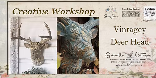Vintagey Deer Head Mount - Creative Workshop