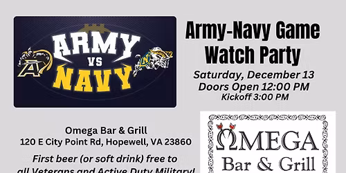 Army-Navy Game Watch Party