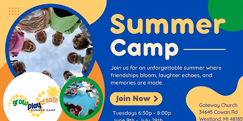 2026 Gateway's Grow Play Create FREE Weekly Summer Camp