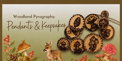 Woodland Pyrography: Burned Wood Pendants & Keepsakes