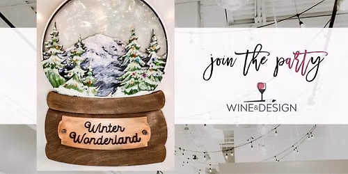 22" Winter Wonderland Snowglobe | Wine & Design
