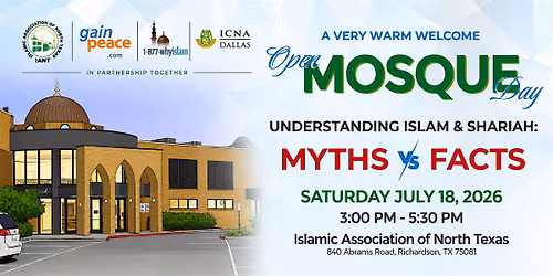 Understanding Islam & Shariah - IANT - Open Mosque Day, July 18th 2026