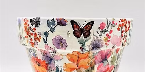 Decoupage on Flowerpots